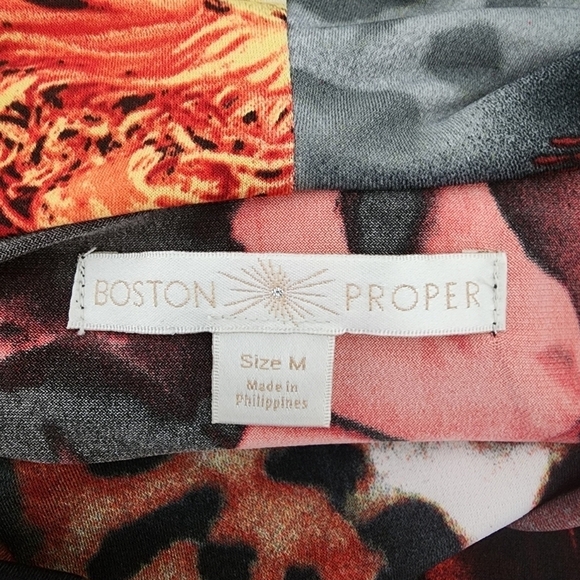 Boston Proper Hankerchief Hem Print Tunic Size M - Picture 3 of 13